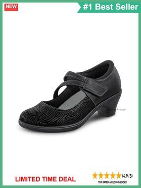 Orthopedic Mary Jane Heel with Arch Support Cushioned Dress Shoe